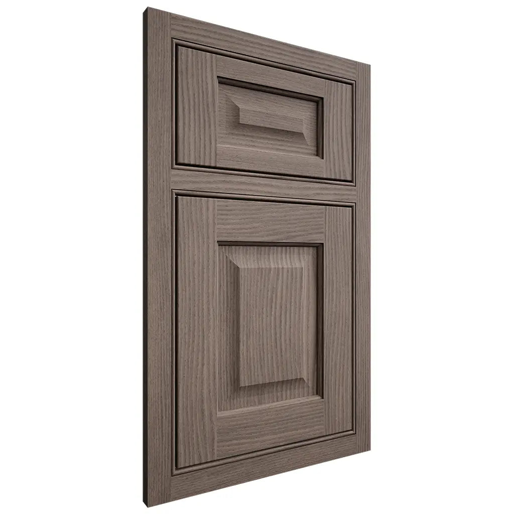 Shiloh Cabinetry Beaded Inset Square Raised White Oak Plain Cut Clay Door