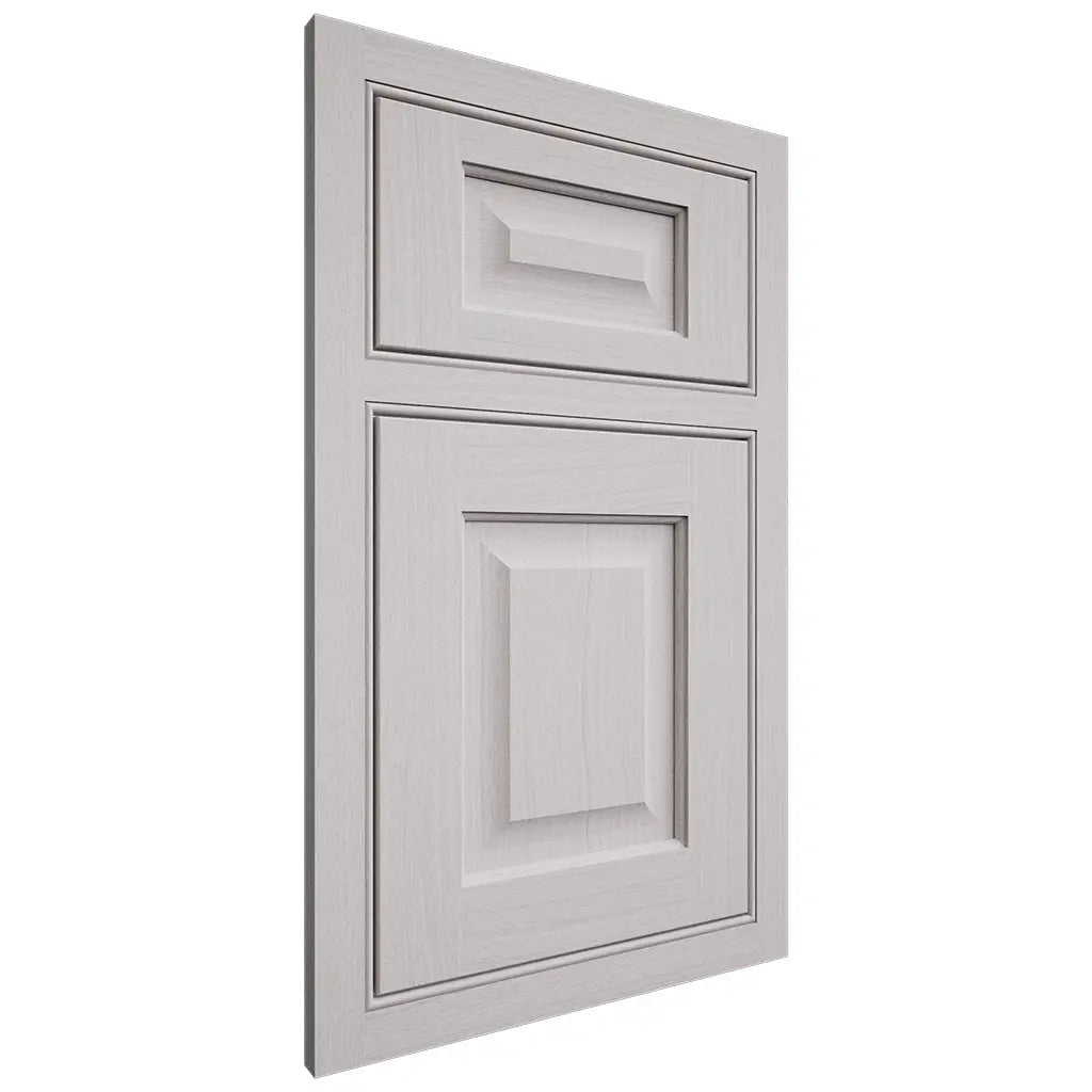 Shiloh Cabinetry Beaded Inset Square Raised White Oak Plain Cut Cotton Door