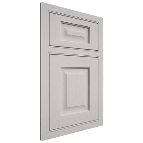 Shiloh Cabinetry Beaded Inset Square Raised White Oak Plain Cut Cotton Door