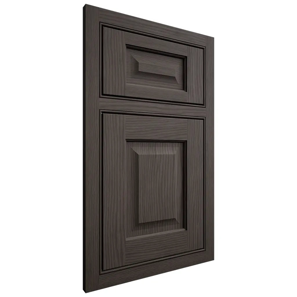 Shiloh Cabinetry Beaded Inset Square Raised White Oak Plain Cut Creekside Door