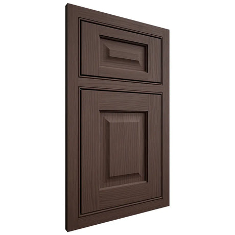 Shiloh Cabinetry Beaded Inset Square Raised White Oak Plain Cut Dusk Door