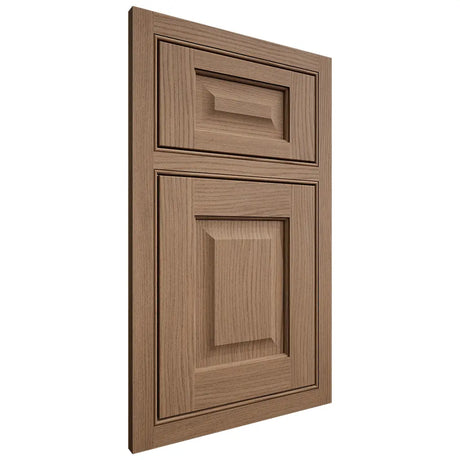 Shiloh Cabinetry Beaded Inset Square Raised White Oak Plain Cut Medium Door