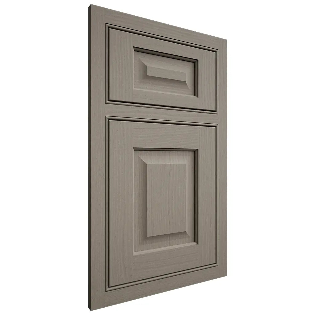 Shiloh Cabinetry Beaded Inset Square Raised White Oak Plain Cut Thyme Door