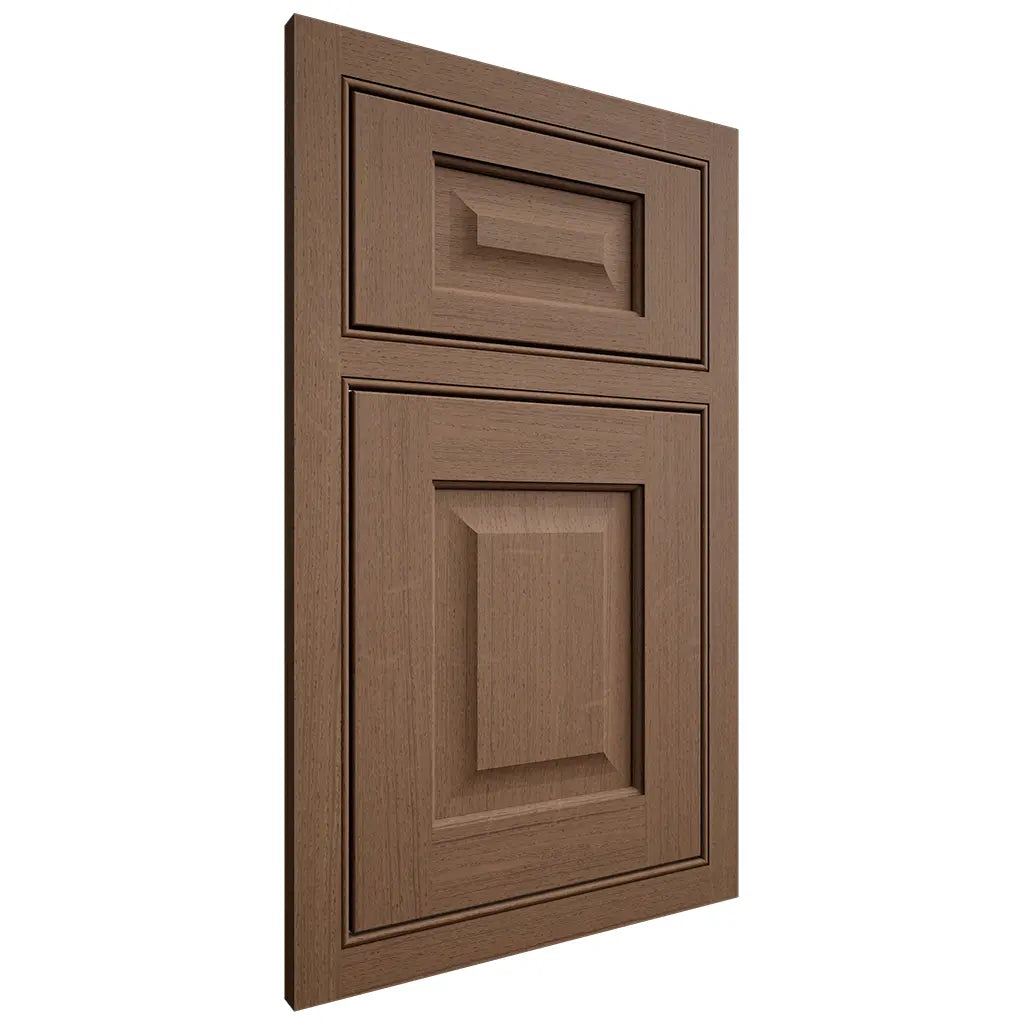 Shiloh Cabinetry Beaded Inset Square Raised White Oak Quarter Sawn Autumn Door