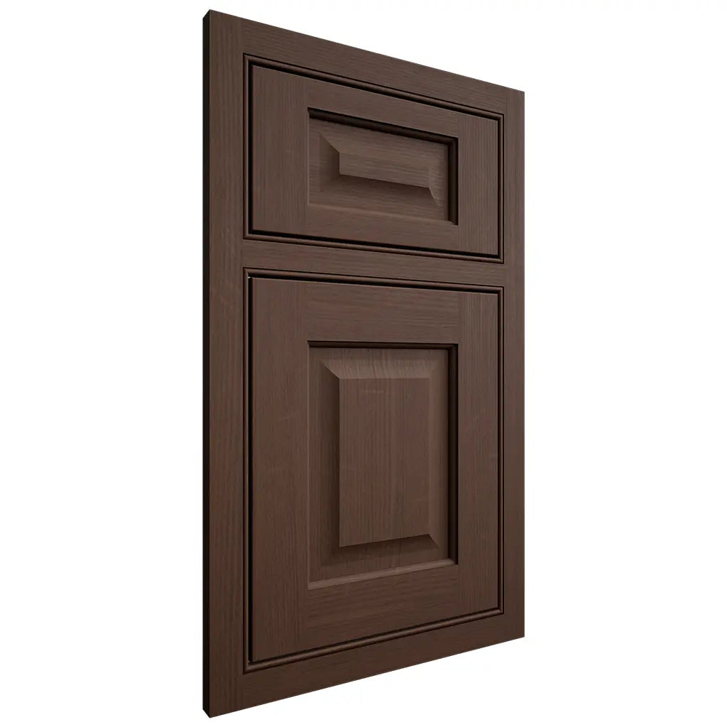 Shiloh Cabinetry Beaded Inset Square Raised White Oak Quarter Sawn Braun Door