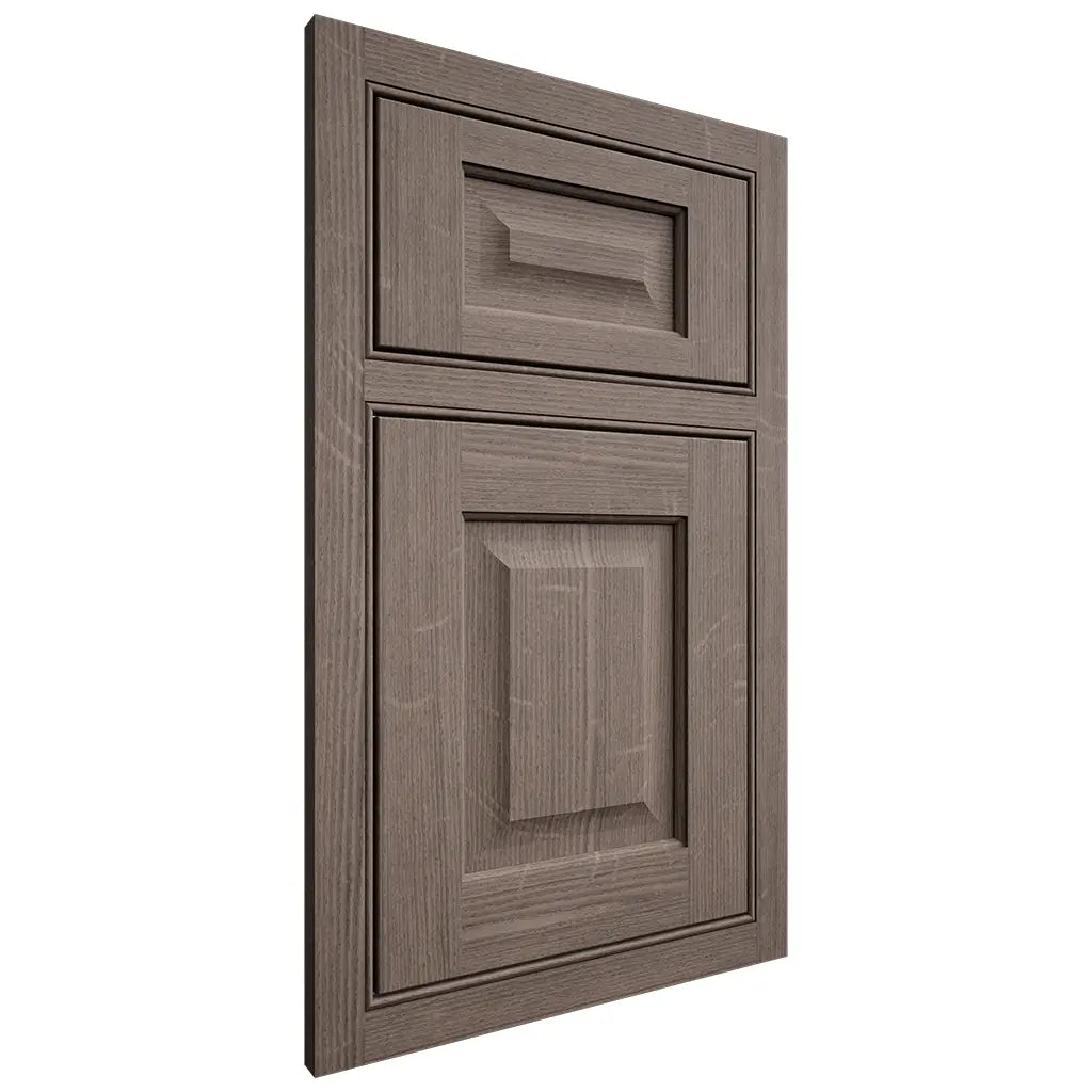 Shiloh Cabinetry Beaded Inset Square Raised White Oak Quarter Sawn Clay Door