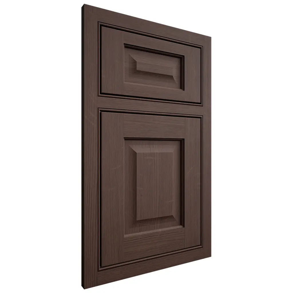 Shiloh Cabinetry Beaded Inset Square Raised White Oak Quarter Sawn Dusk Door
