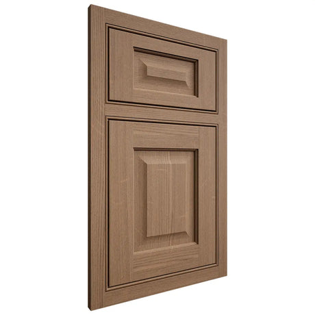 Shiloh Cabinetry Beaded Inset Square Raised White Oak Quarter Sawn Medium Door