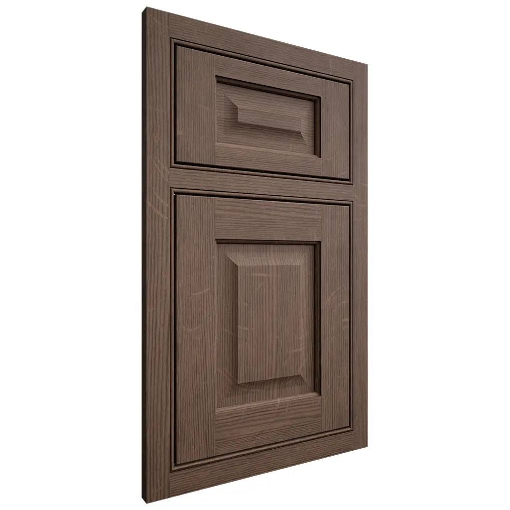 Shiloh Cabinetry Beaded Inset Square Raised White Oak Quarter Sawn Mineral Door
