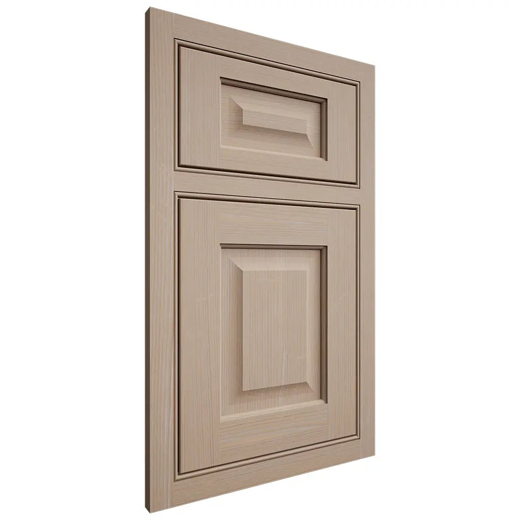 Shiloh Cabinetry Beaded Inset Square Raised White Oak Quarter Sawn Straw Door