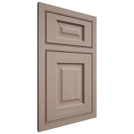 Shiloh Cabinetry Beaded Inset Square Raised White Oak Quarter Sawn Whitewash Door