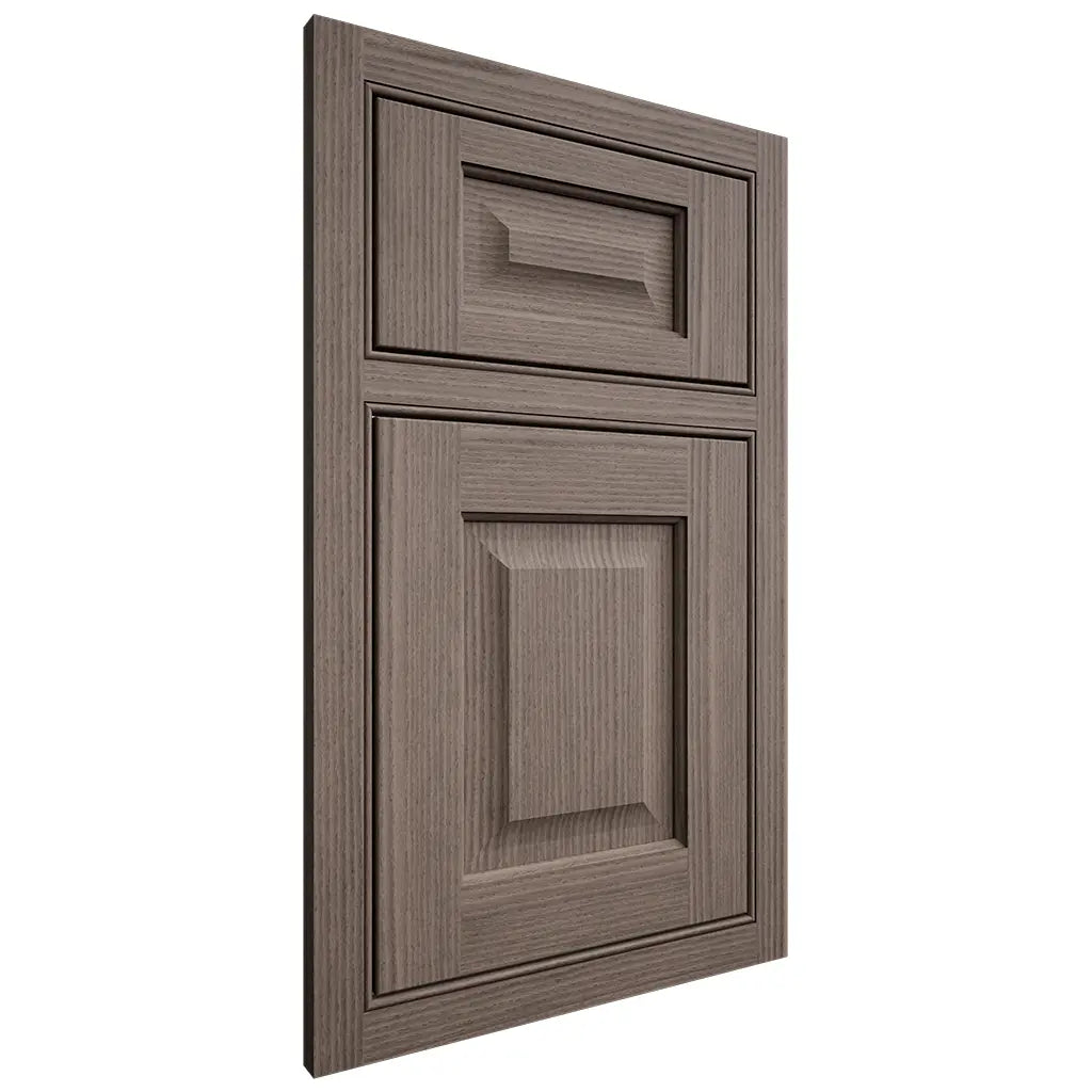 Shiloh Cabinetry Beaded Inset Square Raised White Oak Rift Cut Clay Door