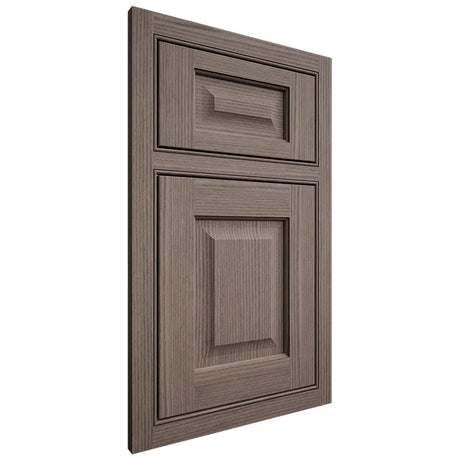Shiloh Cabinetry Beaded Inset Square Raised White Oak Rift Cut Clay Door