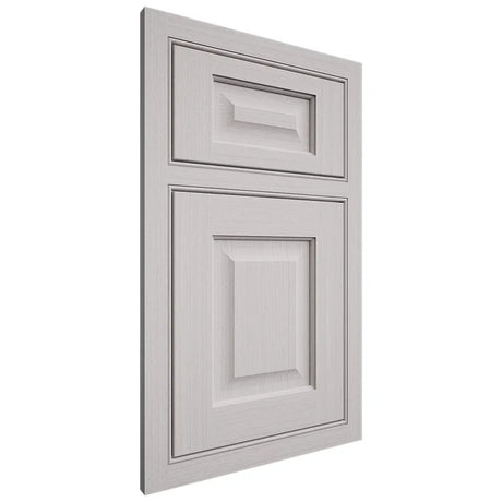 Shiloh Cabinetry Beaded Inset Square Raised White Oak Rift Cut Cotton Door