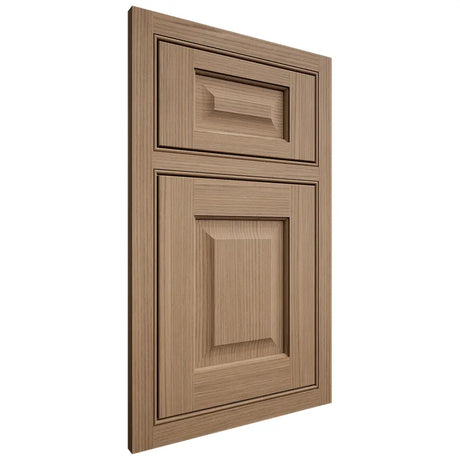 Shiloh Cabinetry Beaded Inset Square Raised White Oak Rift Cut Natural Door