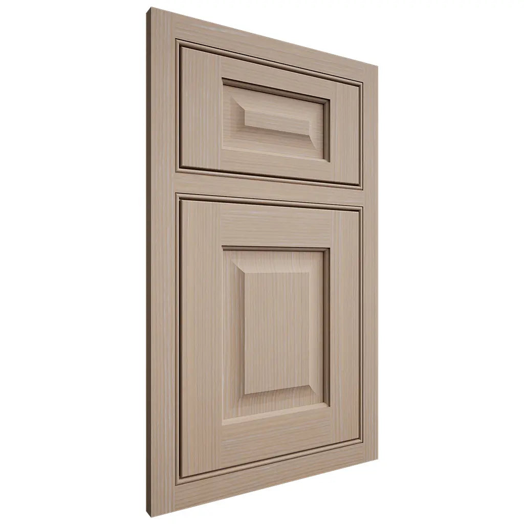 Shiloh Cabinetry Beaded Inset Square Raised White Oak Rift Cut Straw Door