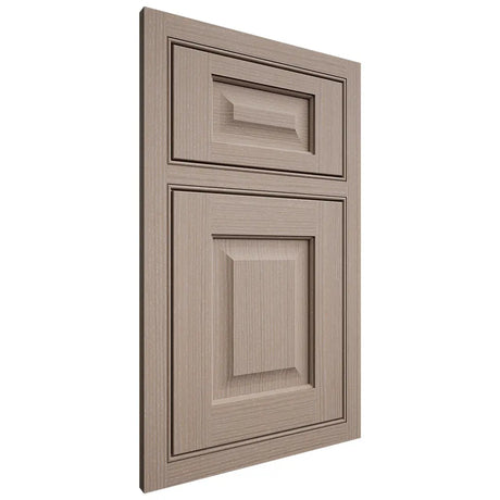 Shiloh Cabinetry Beaded Inset Square Raised White Oak Rift Cut Whitewash Door