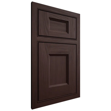 Shiloh Cabinetry Beaded Inset Statesville Alder Plain Cut Bistre Door