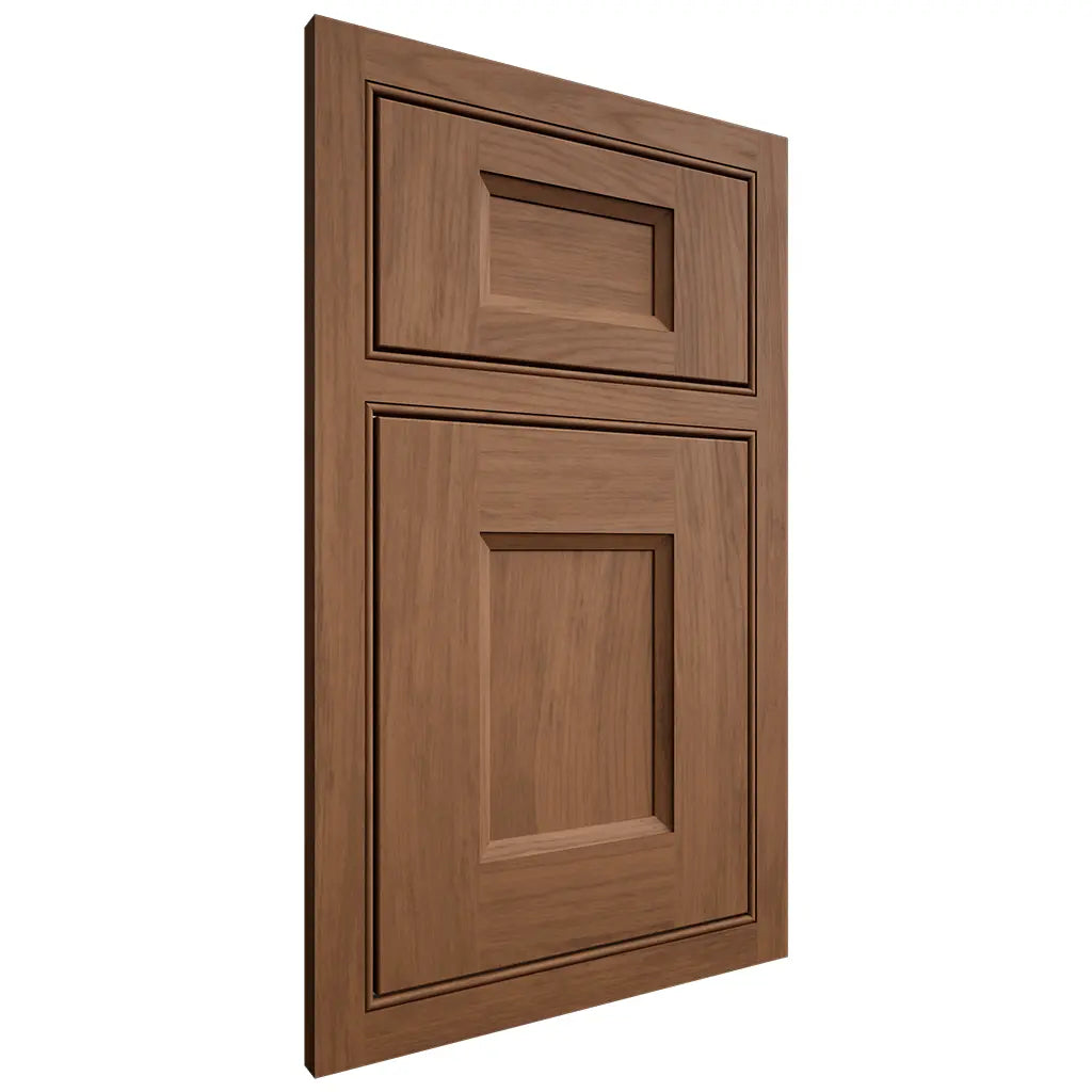 Shiloh Cabinetry Beaded Inset Statesville Alder Plain Cut Walnut Door