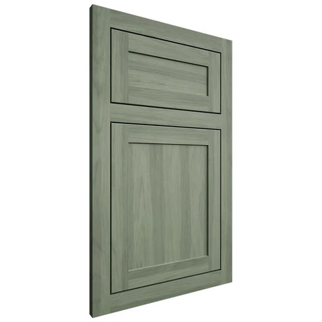 Shiloh Cabinetry Beaded Inset Statesville Hickory Plain Cut Moss Door