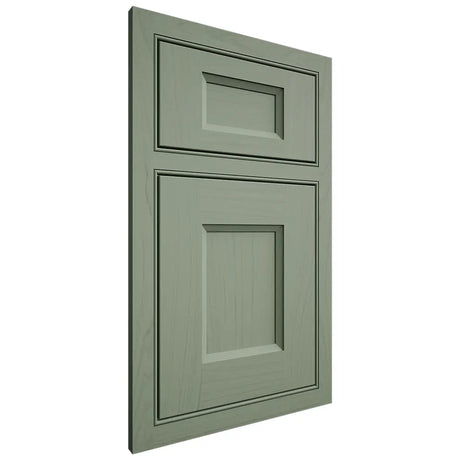 Shiloh Cabinetry Beaded Inset Statesville Poplar Plain Cut Moss Door