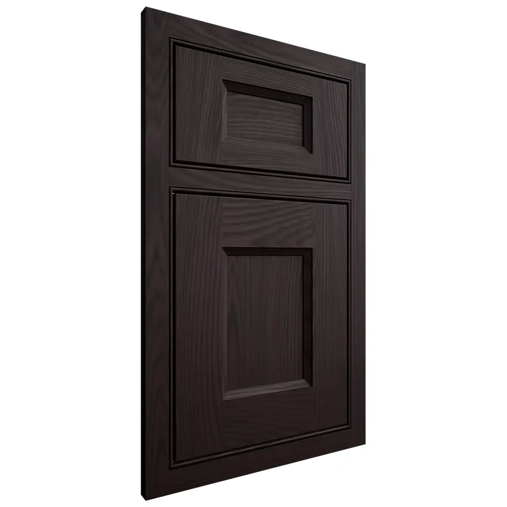 Shiloh Cabinetry Beaded Inset Statesville Red Oak Plain Cut Espresso Door