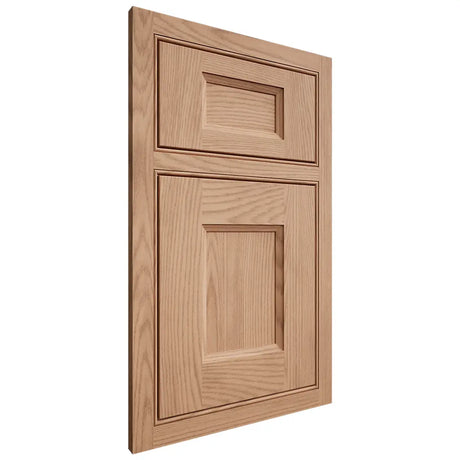 Shiloh Cabinetry Beaded Inset Statesville Red Oak Plain Cut Natural Door
