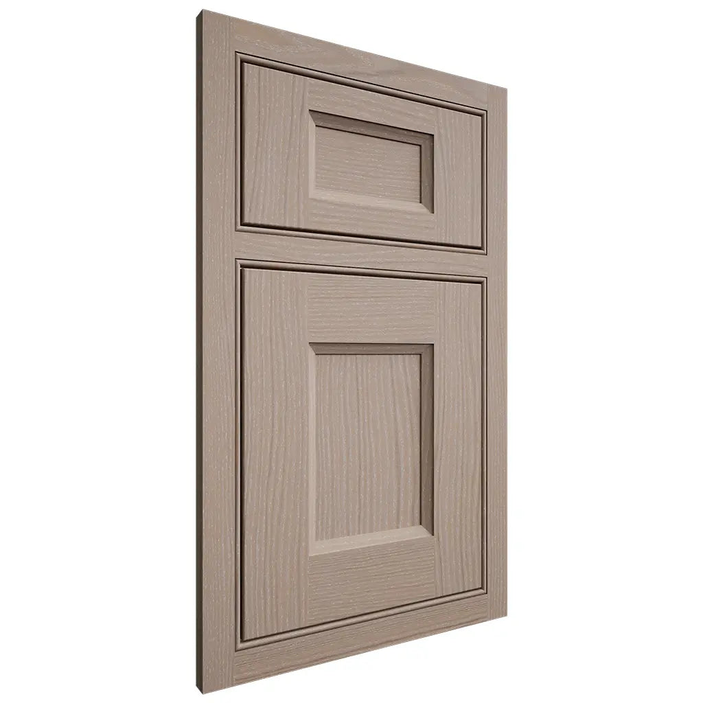 Shiloh Cabinetry Beaded Inset Statesville White Oak Plain Cut Whitewash Door