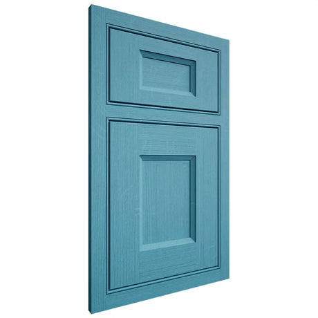 Shiloh Cabinetry Beaded Inset Statesville White Oak Quarter Sawn Aqua Door