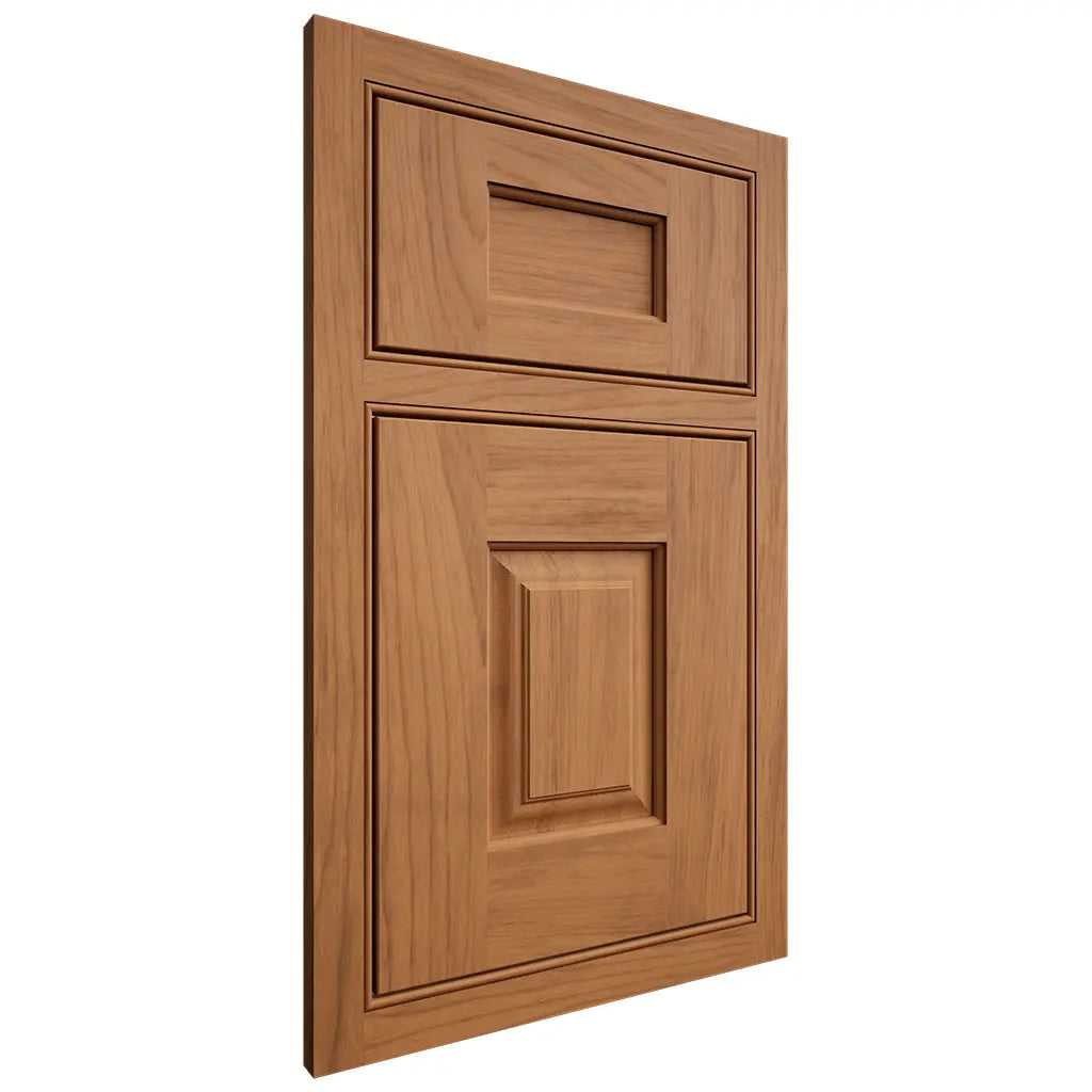 Shiloh Cabinetry Beaded Inset Summit Alder Plain Cut Caramel Door