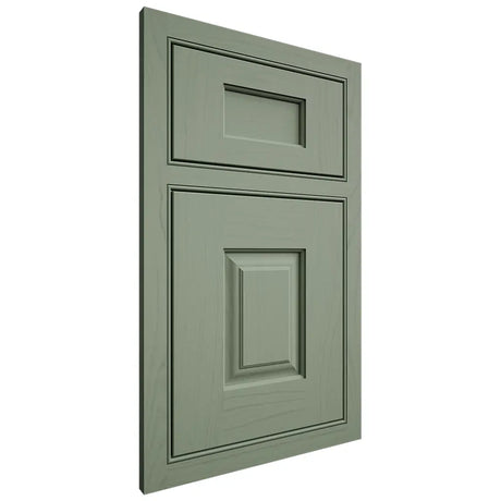 Shiloh Cabinetry Beaded Inset Summit Poplar Plain Cut Moss Door