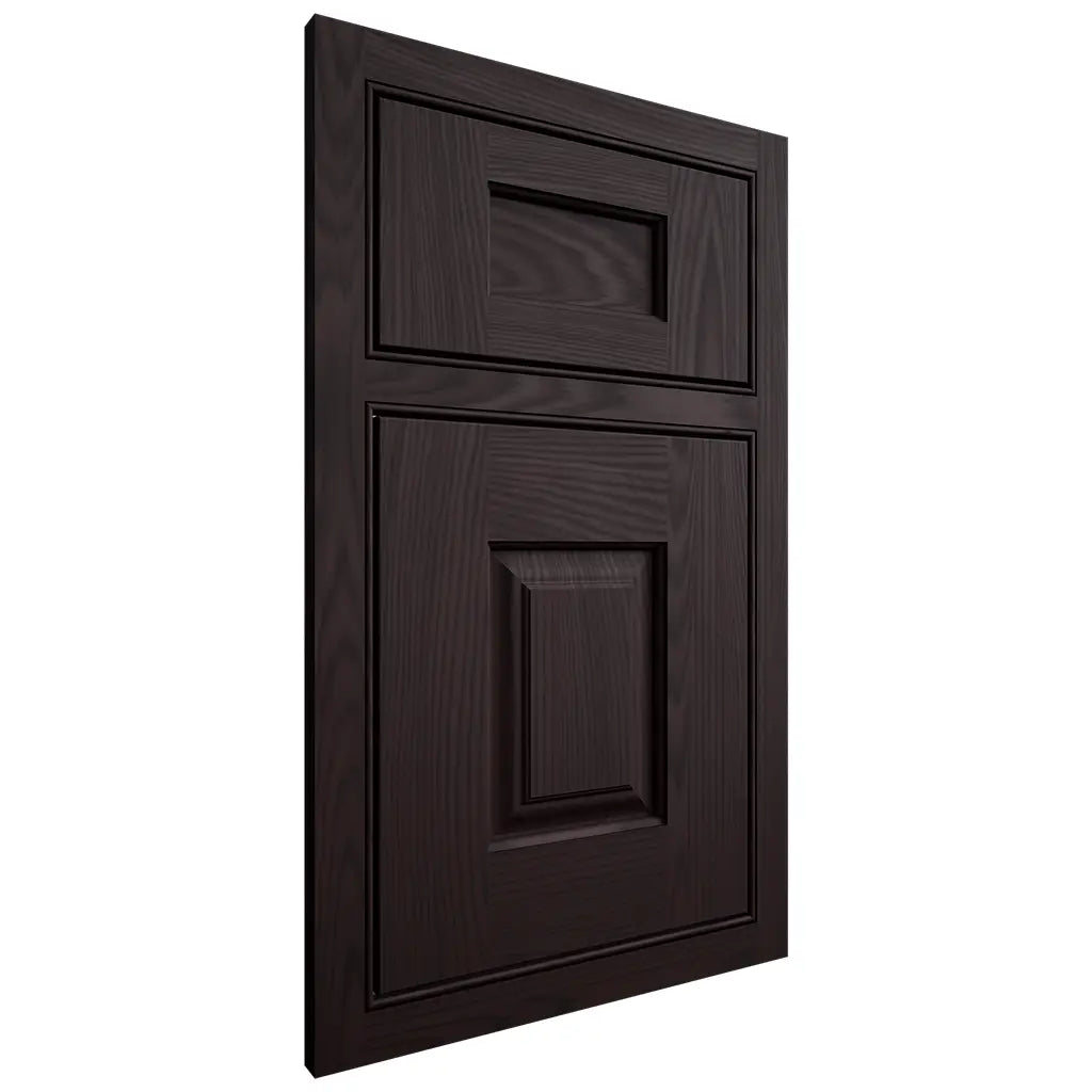 Shiloh Cabinetry Beaded Inset Summit Red Oak Plain Cut Espresso Door