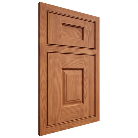 Shiloh Cabinetry Beaded Inset Summit Red Oak Plain Cut Harvest Door
