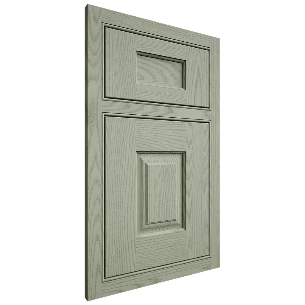 Shiloh Cabinetry Beaded Inset Summit Red Oak Plain Cut Moss Door