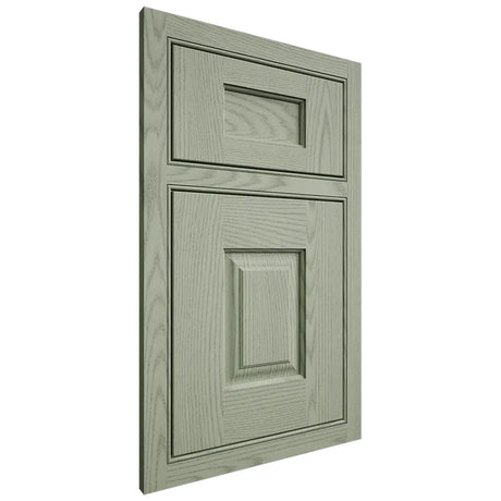 Shiloh Cabinetry Beaded Inset Summit Red Oak Plain Cut Moss Door