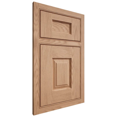 Shiloh Cabinetry Beaded Inset Summit Red Oak Plain Cut Natural Door