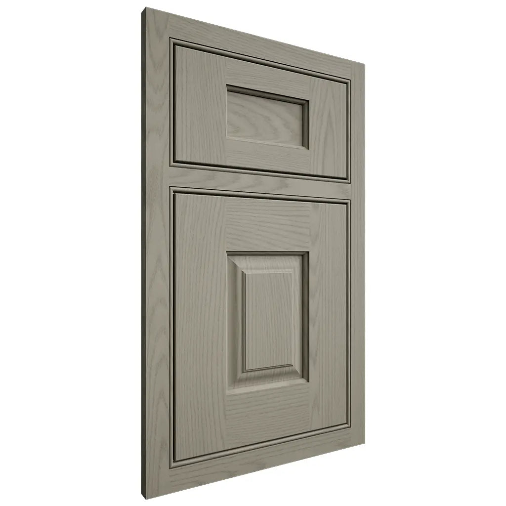 Shiloh Cabinetry Beaded Inset Summit Red Oak Plain Cut Thyme Door