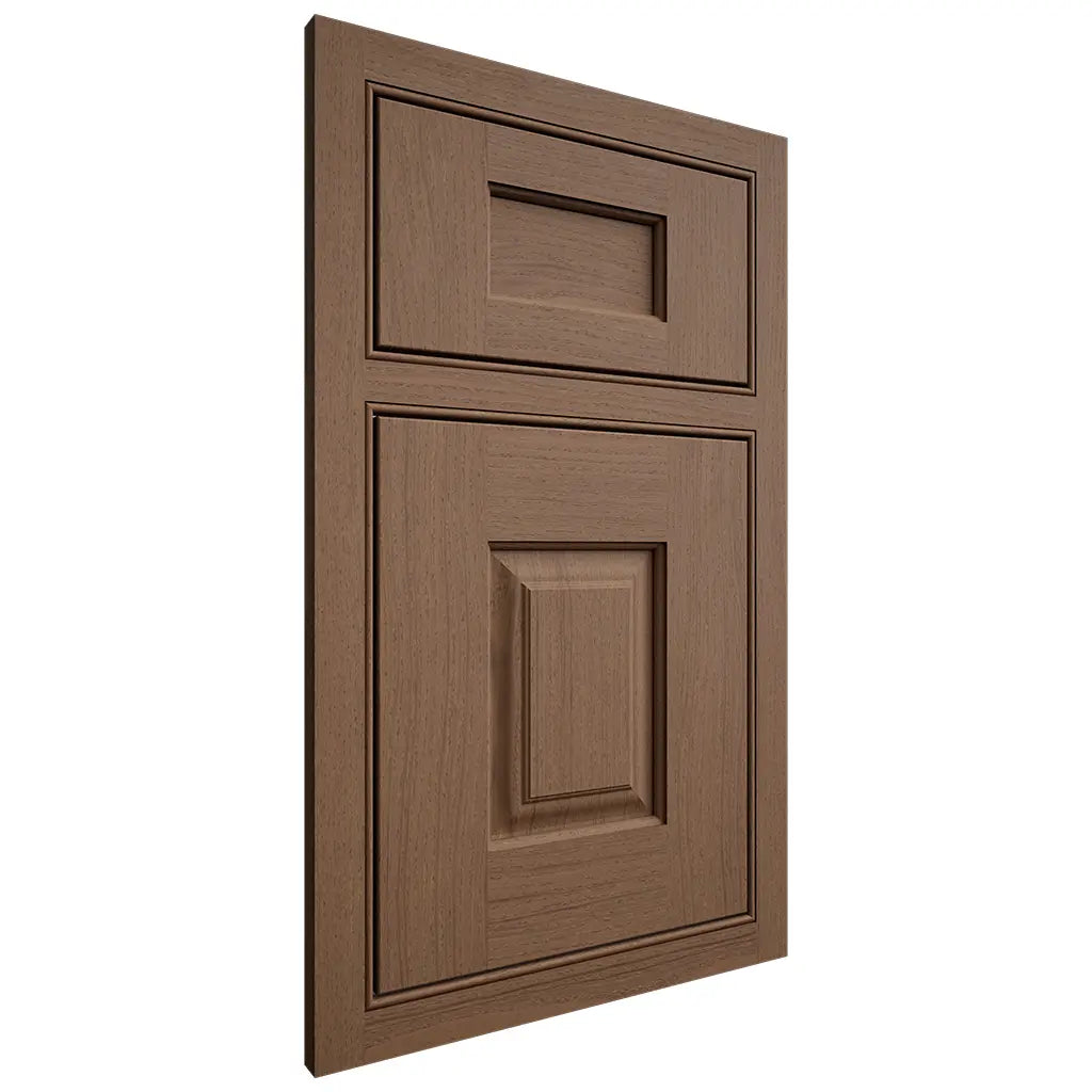 Shiloh Cabinetry Beaded Inset Summit White Oak Plain Cut Autumn Door