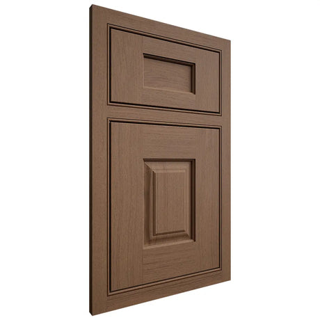 Shiloh Cabinetry Beaded Inset Summit White Oak Plain Cut Autumn Door