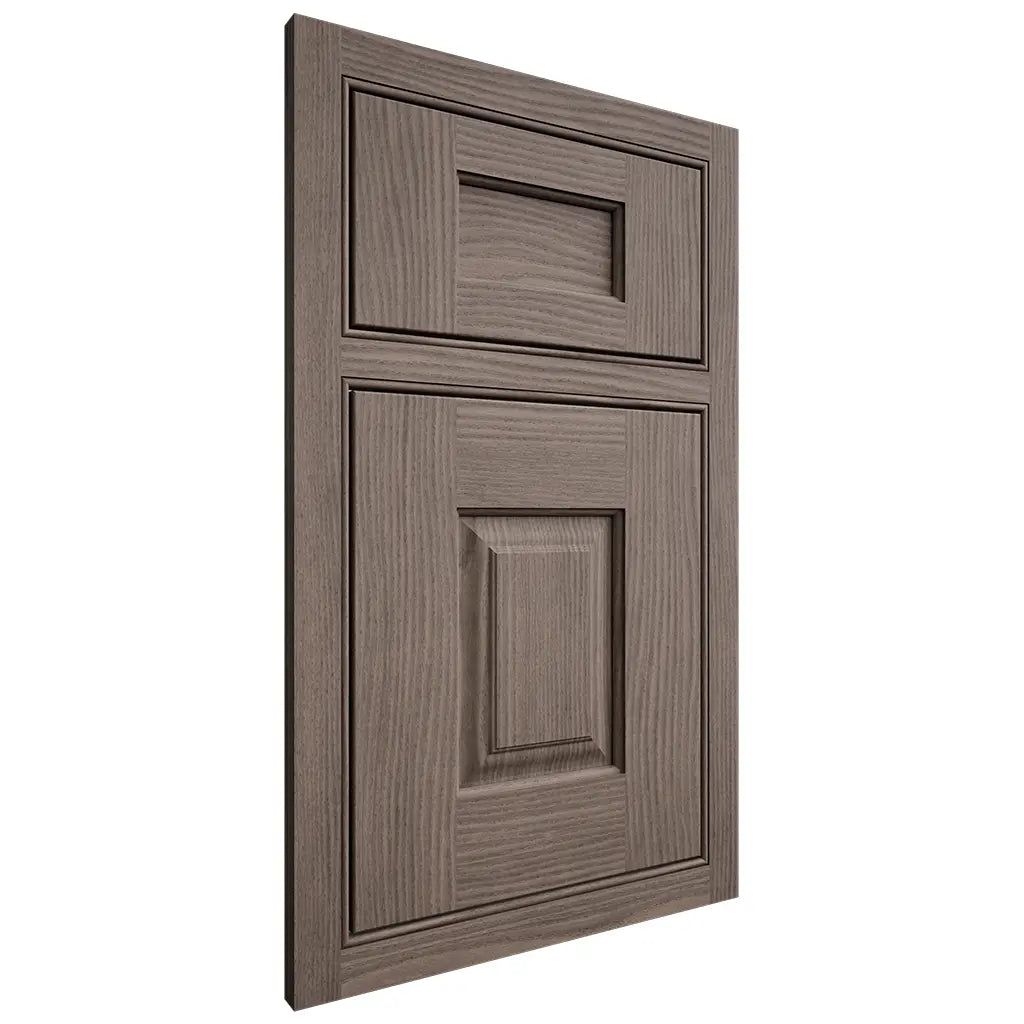 Shiloh Cabinetry Beaded Inset Summit White Oak Plain Cut Clay Door