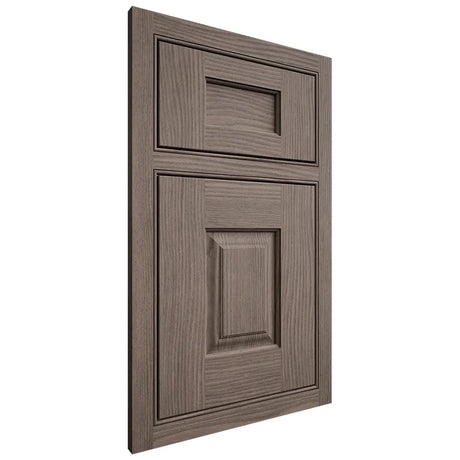 Shiloh Cabinetry Beaded Inset Summit White Oak Plain Cut Clay Door