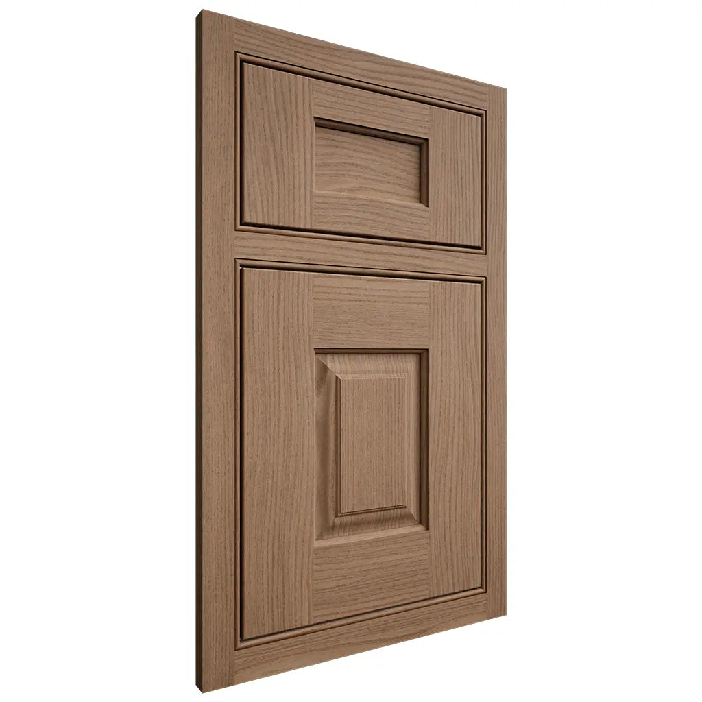 Shiloh Cabinetry Beaded Inset Summit White Oak Plain Cut Medium Door