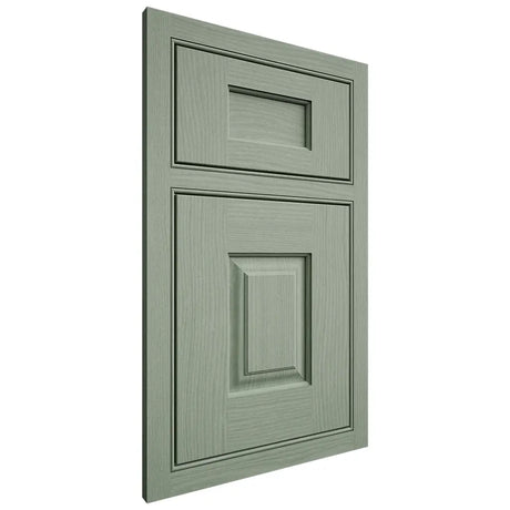 Shiloh Cabinetry Beaded Inset Summit White Oak Plain Cut Moss Door