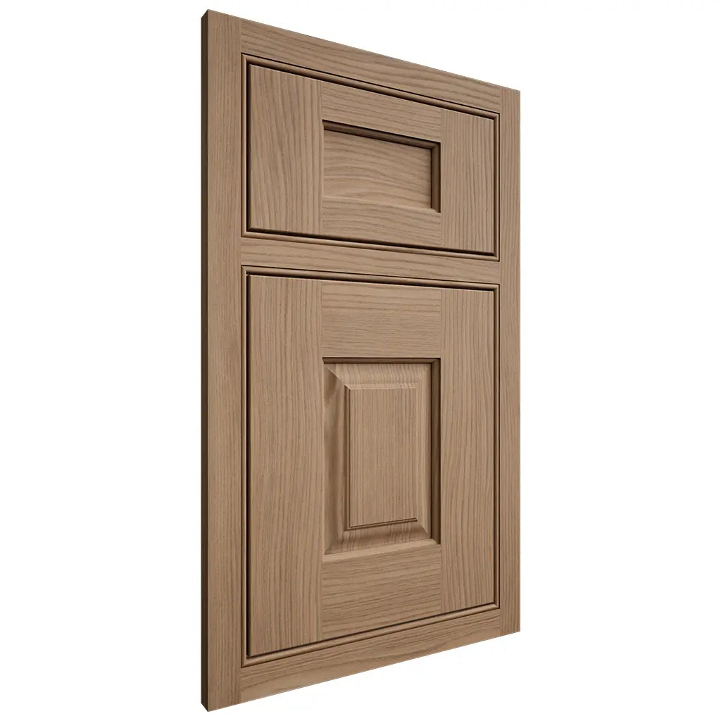 Shiloh Cabinetry Beaded Inset Summit White Oak Plain Cut Natural Door