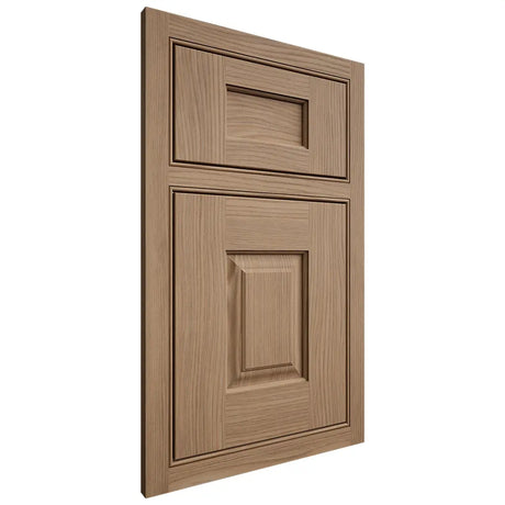 Shiloh Cabinetry Beaded Inset Summit White Oak Plain Cut Natural Door