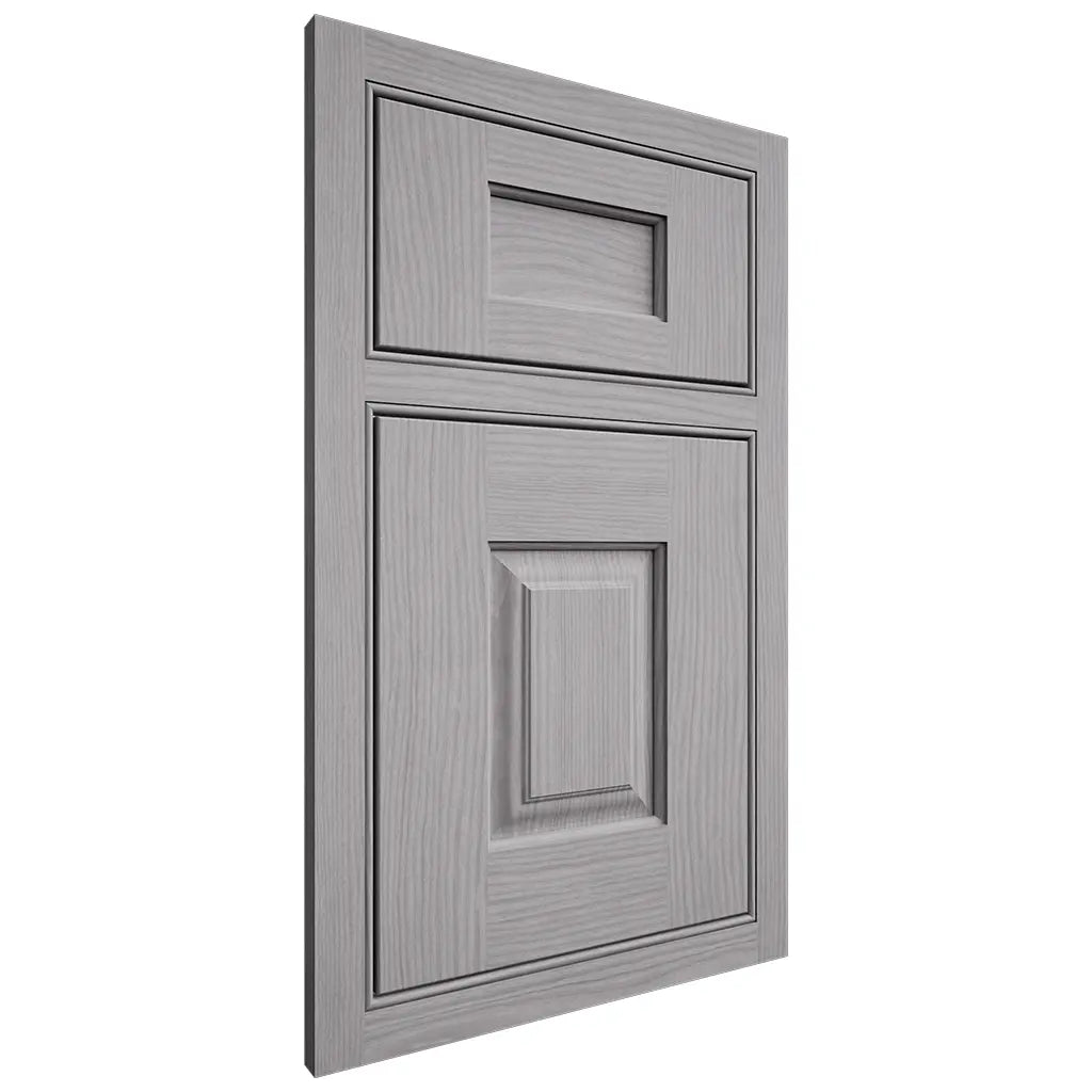 Shiloh Cabinetry Beaded Inset Summit White Oak Plain Cut Stratus Door