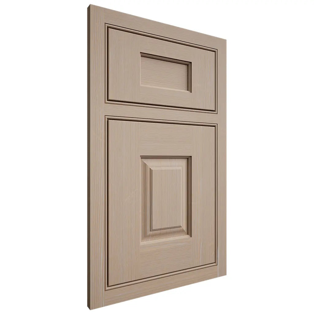 Shiloh Cabinetry Beaded Inset Summit White Oak Quarter Sawn Straw Door