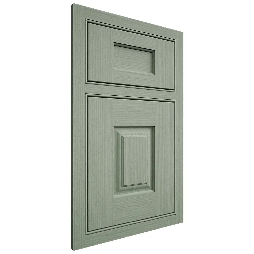 Shiloh Cabinetry Beaded Inset Summit White Oak Rift Cut Moss Door