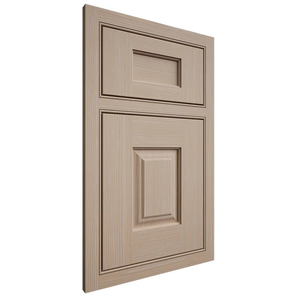 Shiloh Cabinetry Beaded Inset Summit White Oak Rift Cut Straw Door