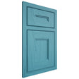 Shiloh Cabinetry Beaded Inset Tahoe Alder Plain Cut Aqua Door